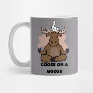 Goose on a Moose Animal Funny Mug